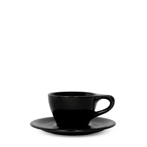 Porcelain Black Lino Dbl Cappuc 6oz /18cl