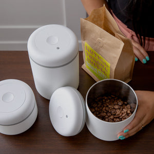 Atmos vakuum förvaringsburk 1,2 l – Vit – Fellow