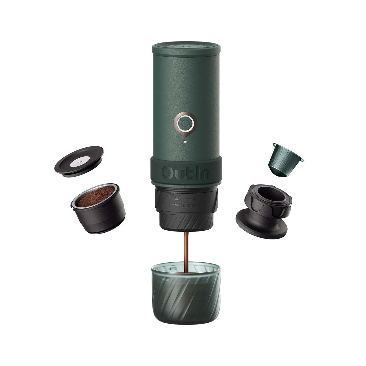 Mino bärbar elektrisk espressomaskin - Canyon Green
