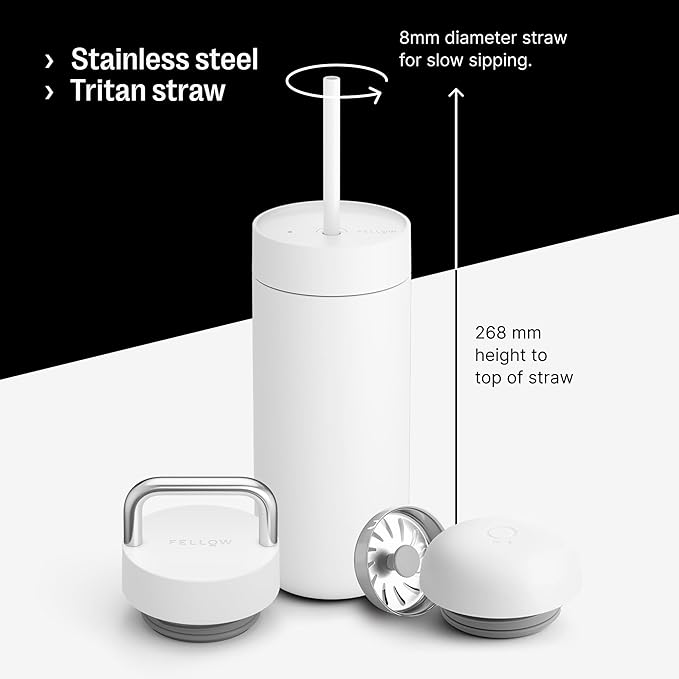 Carter - 3 i 1 sip System - Matt White 16oz - Fellow