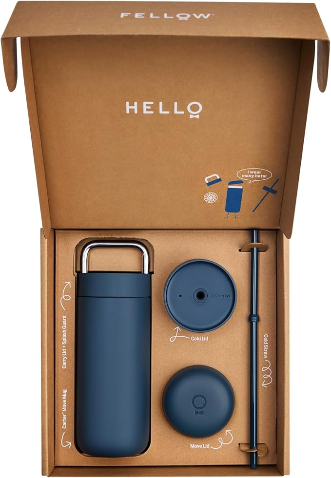 Carter - 3 i 1 sip System - Stone Blue 16oz - Fellow