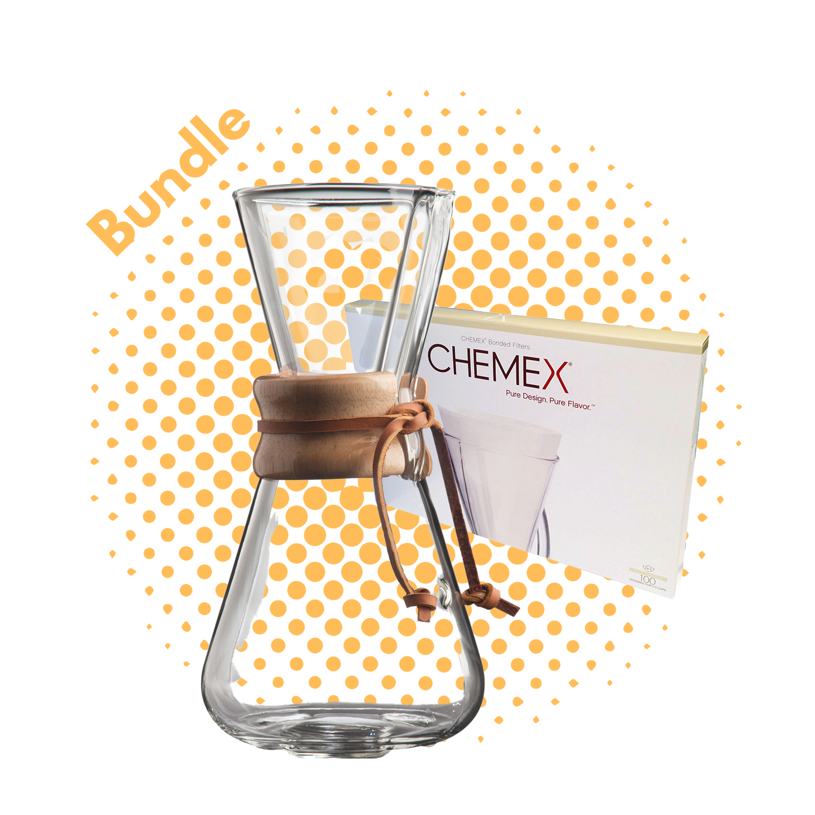 Chemex 3 koppar + 100 filtar