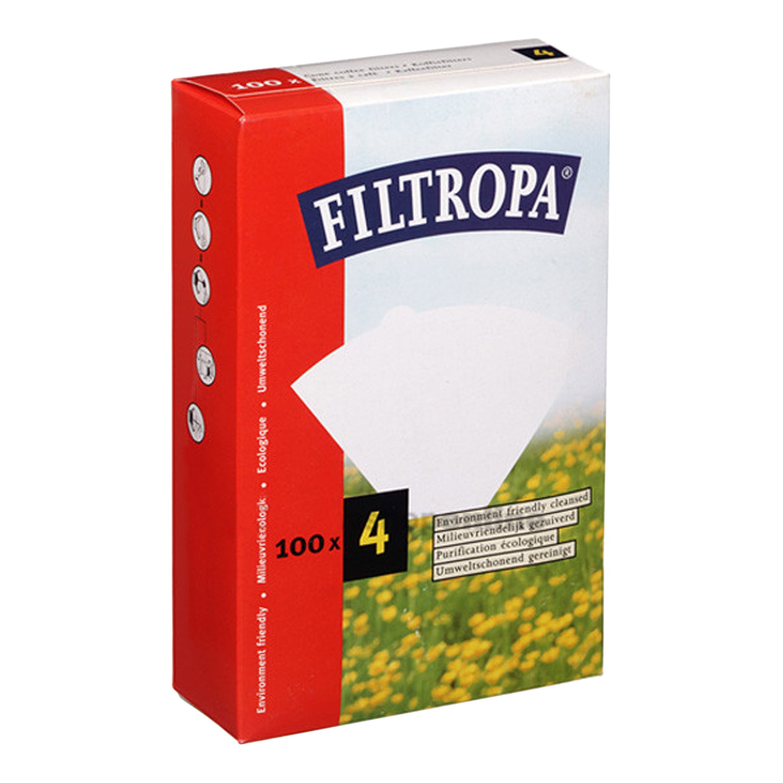 Filterpapper Melitta-stil Oblekt 1x4 100 st