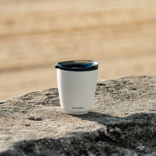 Stålmugg och lock 225 g vit