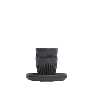 Mugg 3oz Charcoal Espresso Set om 2 - Huskee