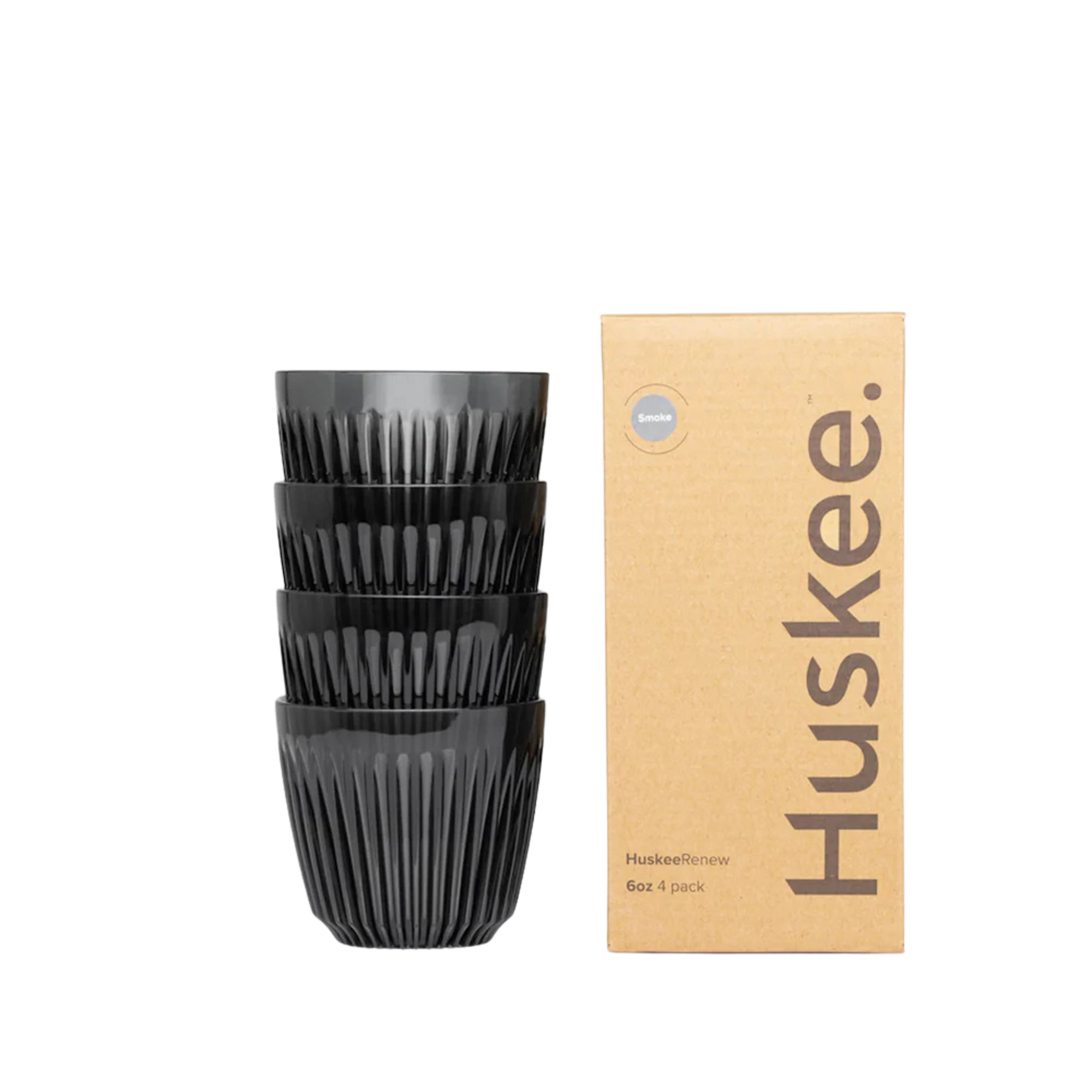 Förnya 6oz 4-pack Smoke - Huskee