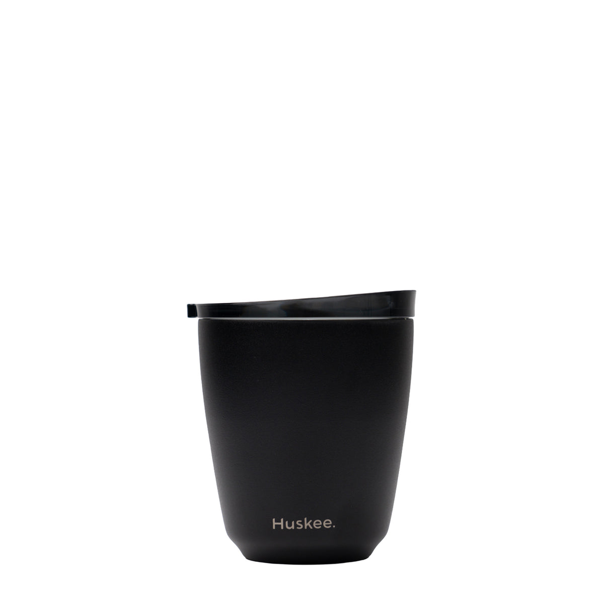 Stålkopp och lock 225 g svart