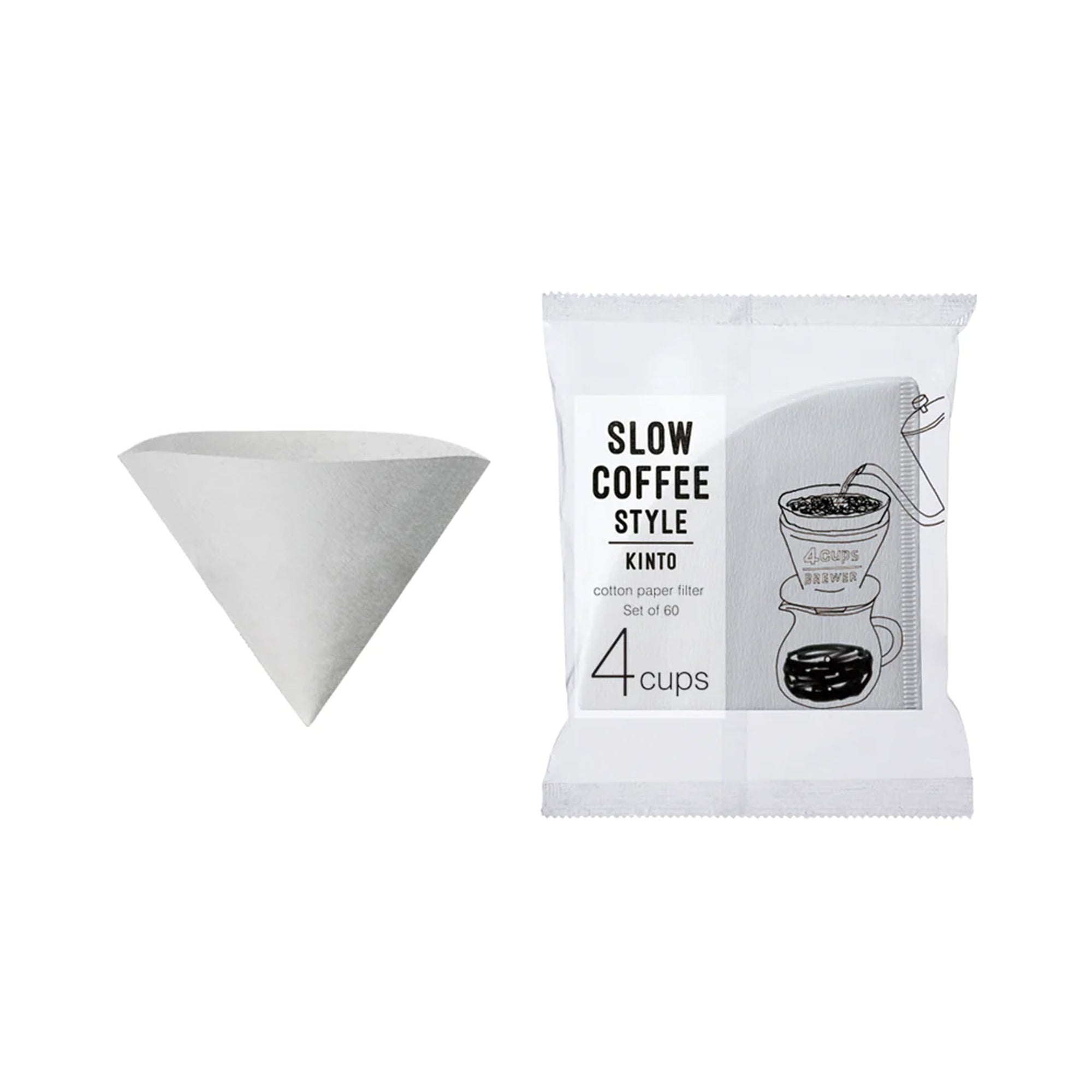 60 Cotton Paper Filter 4 cups - Kinto