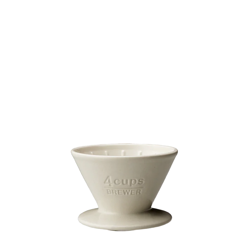 Brewer 4 cups porcelain white