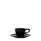 Porslin Svart Lino Enkel Cappuccino 5oz / 15cl