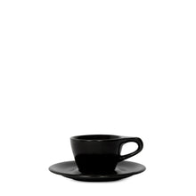 Porslin Svart Lino Enkel Cappuccino 5oz / 15cl