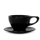 Porcelain Black Lino Large Latte Cup 12oz/36cl