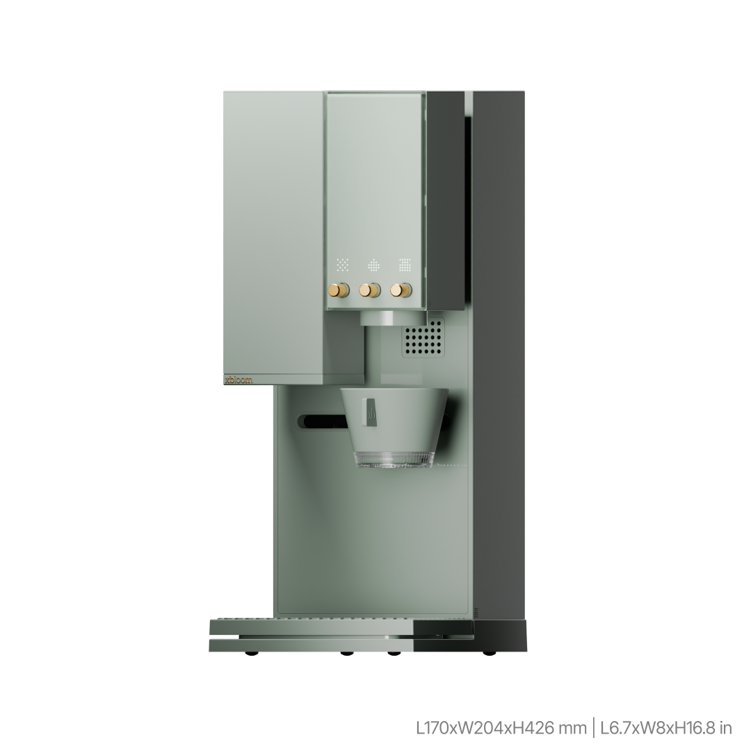 Kaffebryggare - xBloom - Sage Green with gold knobs