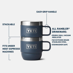 RAMBLER STACKABLE CUP 177ML 2 PK WHITE