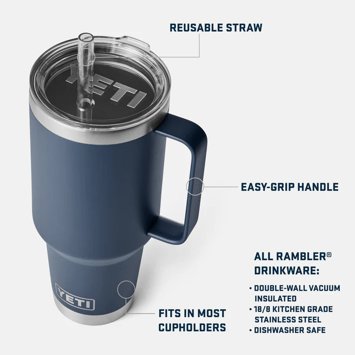 Rambler Straw Mug 1,2L - White