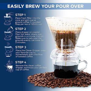 Kaffe "Dripper" filterhållare för droppbryggning - Clever 