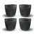 Mug 6oz Charcoal 4pcs - Huskee - Espresso Gear