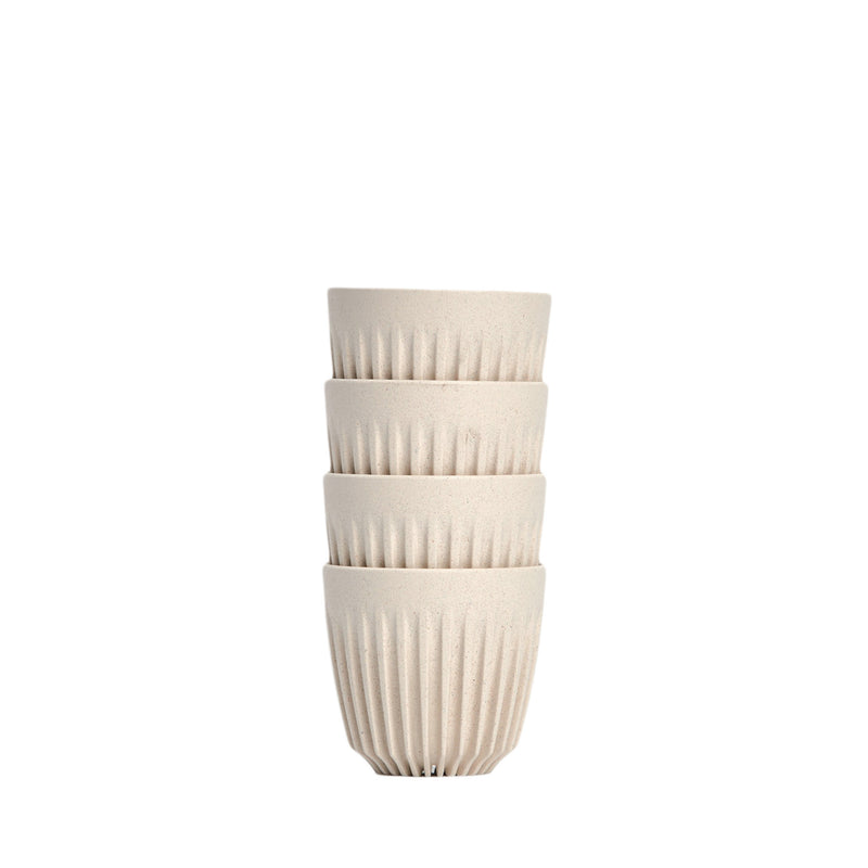 Mugg 3oz Espresso Set Natural 4st - Huskee