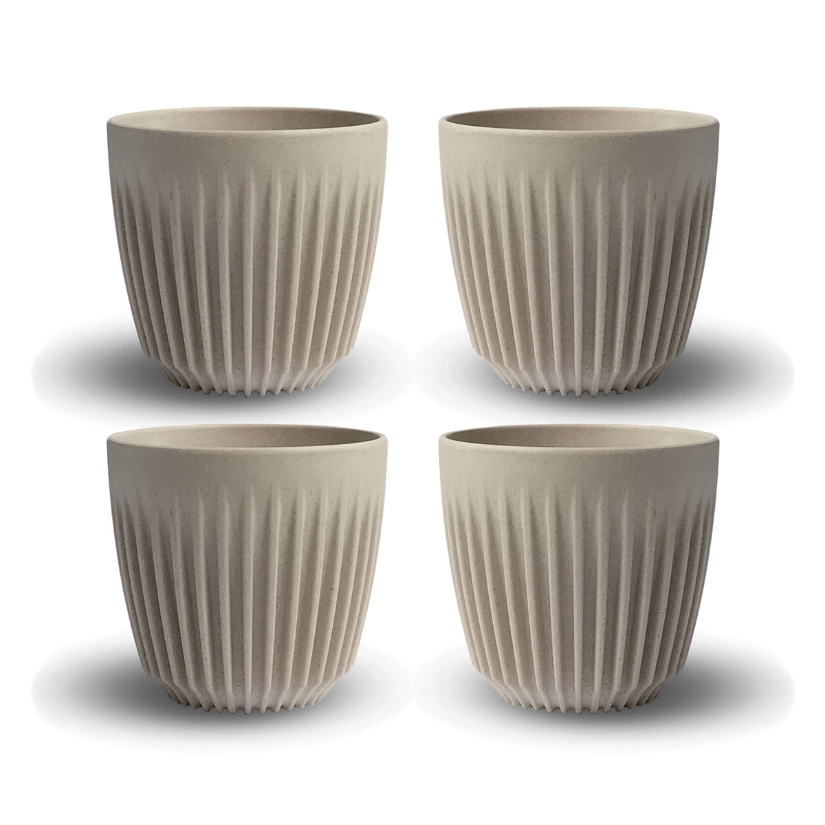 Mug 6oz Natural 4pcs - Huskee - Espresso Gear