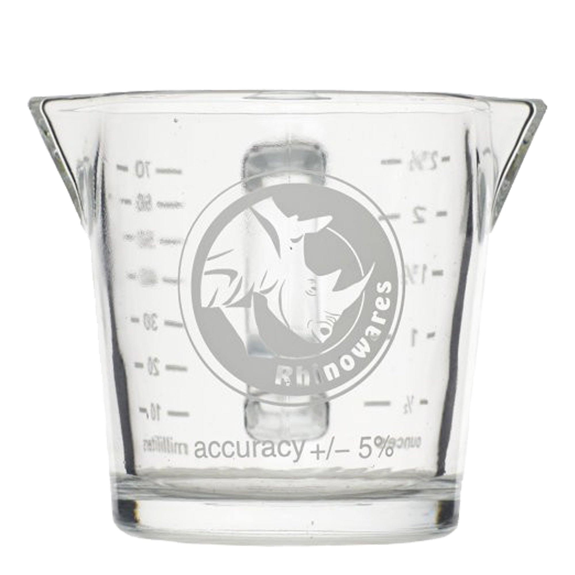 Shot Glass w handle 2.4oz / 70ml - Rhinowares - Espresso Gear