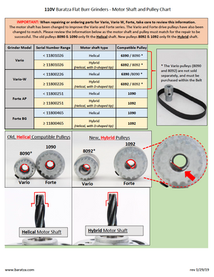 Forte Hybrid Motor Drive Pulley w/set screw