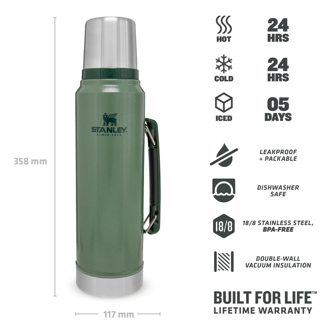 Thermos Hammertone Green 1L